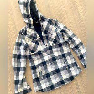 Eddie Bauer Buffalo / Woodland Shirt with a hoodie